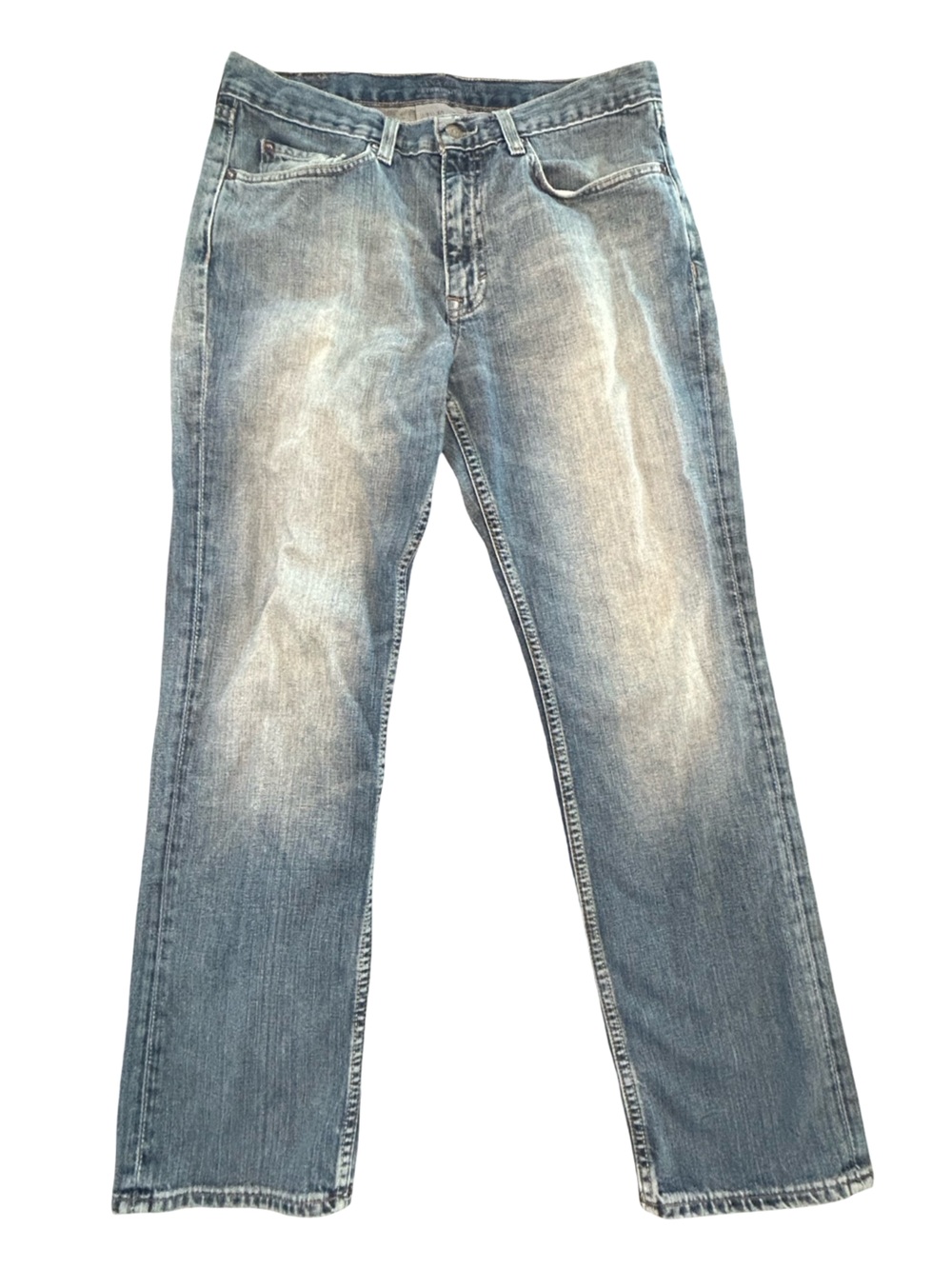 Banana Republic Men’s Straight Leg Jeans 100% Cotton Sandwash Blue worn in 31X30